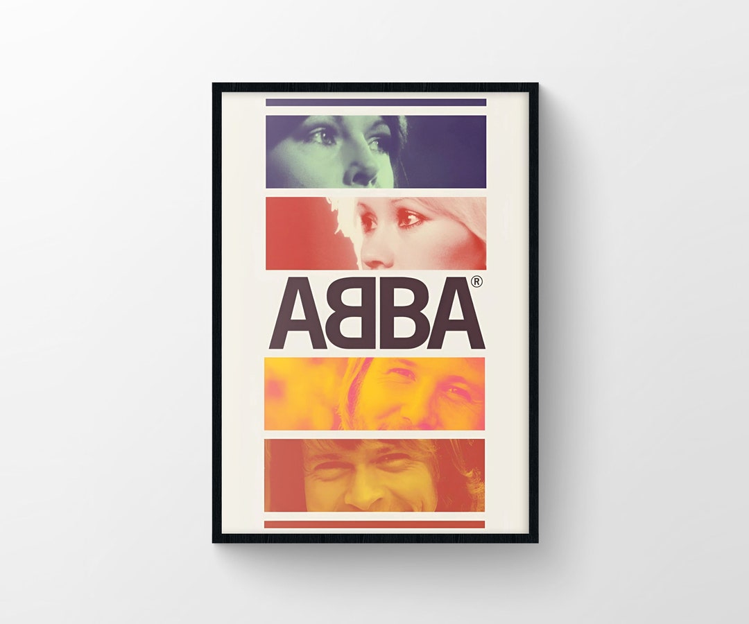 ABBA Band Poster, ABBA Printable Art, Disco Music Decor, Vintage Pop ...