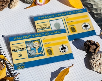 Customizable Vault-Tec ID Card Badge From Fallout Accessories Fallout Cosplay Badge Id Card Vault 33 Fallout Inspired Trending Fallout Props