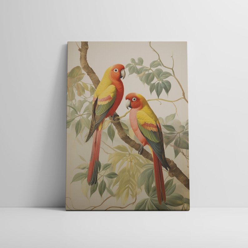 Printable Bird Art Love Birds Wall Art Digital Download Rustic Wall