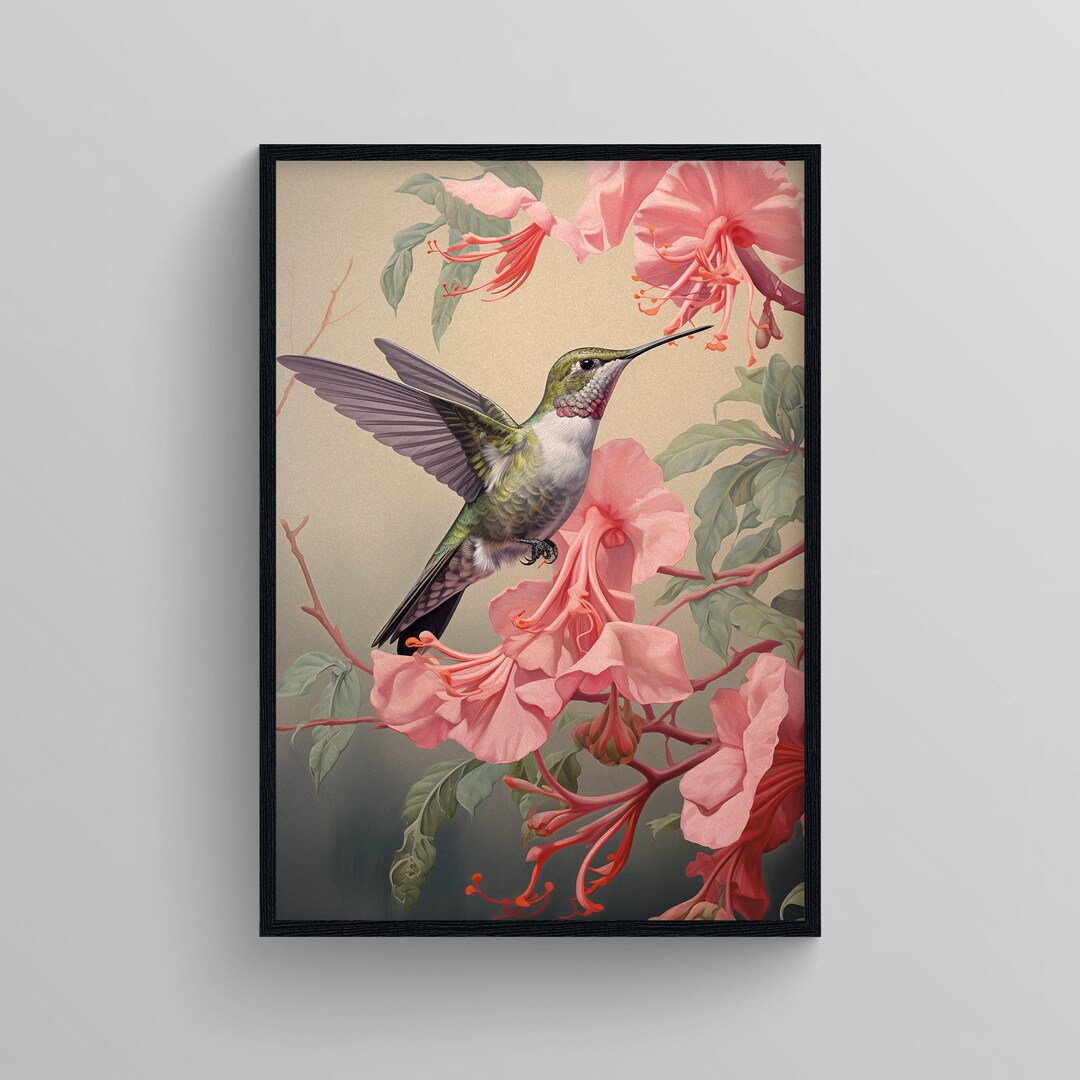 Printable Bird Art | Annas Hummingbird Wall Art | Digital Download ...