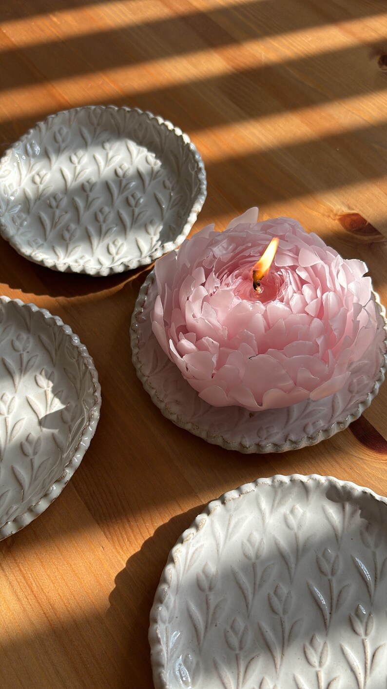 Pink peony candle image 9