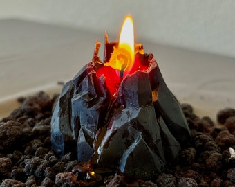 Volcano candle, organic soy wax, mountain candle