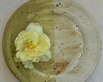 Handmade plate, minimalism style plate, pottery plate, wabi sabi