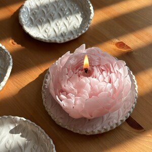 Pink peony candle image 6