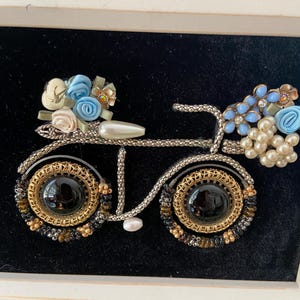 Bicycle with Flowers Jewelry Art