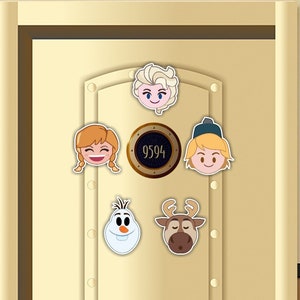 Frozen Faces -Disney Movie Inspired Magnets Cruise Suite Door Magnets/Door Magnet/ Cruise Magnet/ Disney Cruise Decor