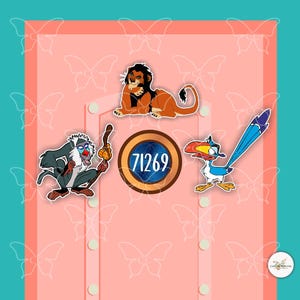 Imanes para puerta de suite de crucero inspirados en la película de Disney de El Rey León/regalo de recuerdo para refrigerador o automóvil.