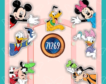 Mickey & Friends -Disney Movie Inspired Magnets Cruise Suite Door Magnets/Door Magnet/ Refrigerator car memento souvenir gift regular