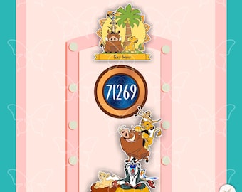 Lion King Cartoon- Disney Movie Inspired Cruise Suite Door Magnets/Refrigerator car memento souvenir gift/