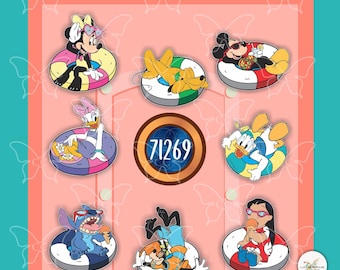 PERSONALIZED Beach Floaters & Pool Lifesavers-Disney Movie Inspired Cruise Suite Door Magnets/Refrigerator car memento souvenir gift