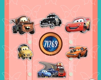 Coches REALES - Imanes inspirados en películas de dibujos animados de Disney. Imanes para la puerta de la suite del crucero/regalo de recuerdo para el refrigerador del automóvil.