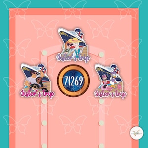 PERSONALIZED Sister&#39;s Trip cruise Boat -Disney Movie Inspired Cruise Suite Door Magnets/Refrigerator car memento souvenir gift