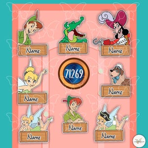 PERSONALIZED Peter Pan and Tinkerbell -Disney Movie Inspired Magnets Cruise Suite Door Magnets/Door Magnet/ memento souvenir gift