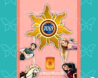 Imanes para puerta de crucero inspirados en la película Enredados de Disney, recuerdo para refrigerador o automóvil.