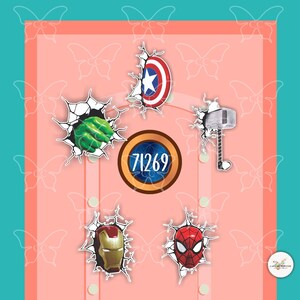 Heroes Avenger Movie-inspired Magnets For Cruise Ships' Stateroom Doors /Gift ideas for cruising /Cruise Cabin Door Decor/superhero magnets