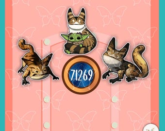 Murley-Loth Cat-Star Wars Sabine Wren Mandalorian -Disney Movie Inspired Magnets for Cruise Suite Door/ memento souvenir gift