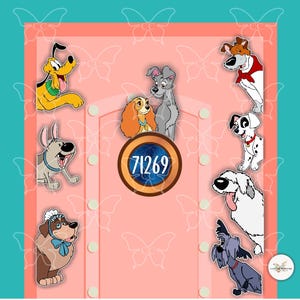 Dogs -Disney Movie Inspired Magnets Cruise Suite Door Magnets/Door Magnet/ Refrigerator car memento souvenir gift