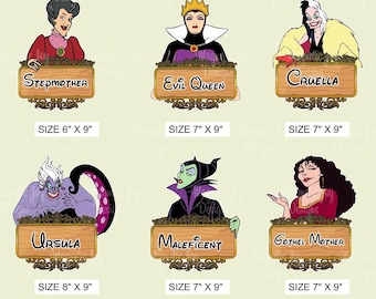 Imanes personalizados para puerta de suite de crucero inspirados en películas de Disney Villanos/regalo de recuerdo para refrigerador de automóvil