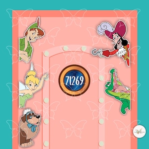 Peter Pan and Tinkerbell -Disney Movie Inspired Magnets Cruise Suite Door Magnets/Door Magnet/ memento souvenir gift