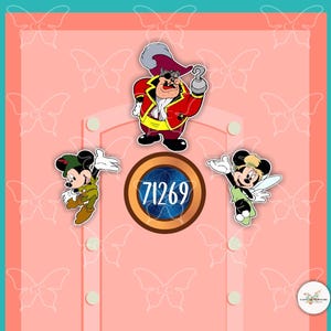 Mickey & Friends as Peter Pan-Disney Movie Inspired Magnets for Cruise Suite Door/Refrigerator car memento souvenir gift