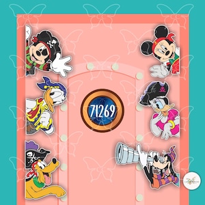 Pirate Mickey & Friends -Disney Movie Inspired Magnets Cruise Suite Door Magnets/Door Magnet/ Refrigerator car memento souvenir gift