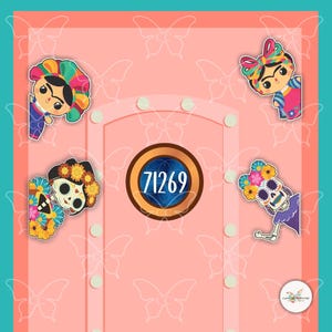 Day of the dead Celebration Frida Kahlo Inspired Magnets Cruise Suite Door Magnets/Refrigerator car memento souvenir gift