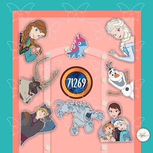 Frozen Cartoon Movie -Disney Movie Inspired Magnets Cruise Suite Door Magnets/Door Magnet/ Refrigerator car memento souvenir gift