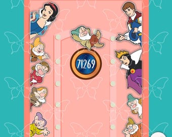 Snow White and the seven dwarfs -Disney Movie Inspired Cruise Suite Door Magnets/Refrigerator car memento souvenir gift