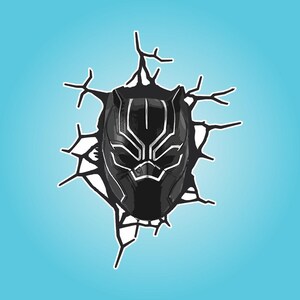 Avengers Superheroes breaking out crack- Wall Decals/Wall Stickers/Home decoration/DYI project/peel and stick/Nursery/kids room/office/car Black Panther