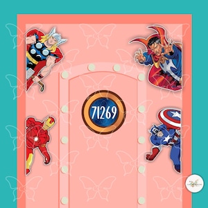 Heroes Avenger Movie-inspired Magnets For Cruise Ships' Stateroom Doors /Gift ideas for cruising /Cruise Cabin Door Decor/superhero magnets