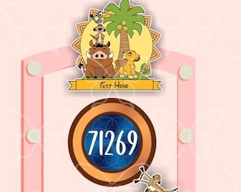 PERSONALIZED Lion King Center of Door Cartoon- Disney Movie Inspired Cruise Suite Door Magnets/Refrigerator car memento souvenir gift/