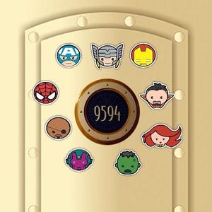 Avengers Superheroes cute FACES -Disney Movie Inspired Magnets Cruise Suite Door Magnets/Door Magnet/ Cruise Magnet/ Disney Cruise Decor