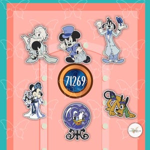 Mickey & Friends Haunted Mansion -Disney Movie Inspired Magnets Cruise Suite Door Magnet/Refrigerator car memento souvenir
