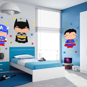 Superheroes-Avengers DC Comics FULL Body cartoon - Wall Decals/Wall Stickers/Home decoration/DYI project/peel and stick/Nursery/kids room
