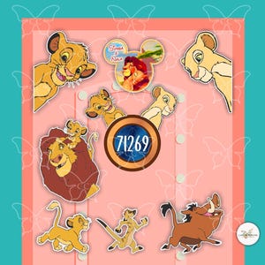 Imanes para puerta de suite de crucero inspirados en la película de Disney de El Rey León/regalo de recuerdo para refrigerador o automóvil.