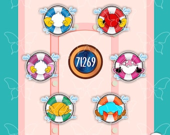 PERSONALIZED Beach Floaters & Pool Lifesavers Bottoms-Disney Movie Inspired Cruise Suite Door Magnets/Refrigerator car memento souvenir gift