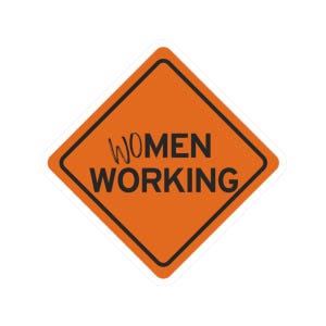 Women Working Construction Sticker
