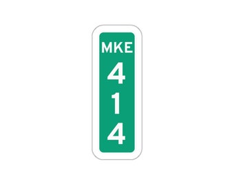 MKE Milwaukee Mile Marker 414 - Gestanste stickers