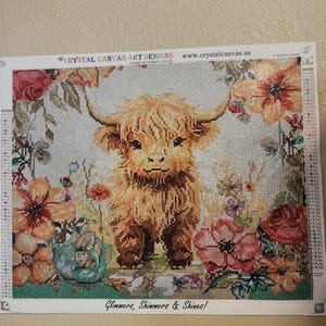 HIGHLAND COW- Completed diamond painting.