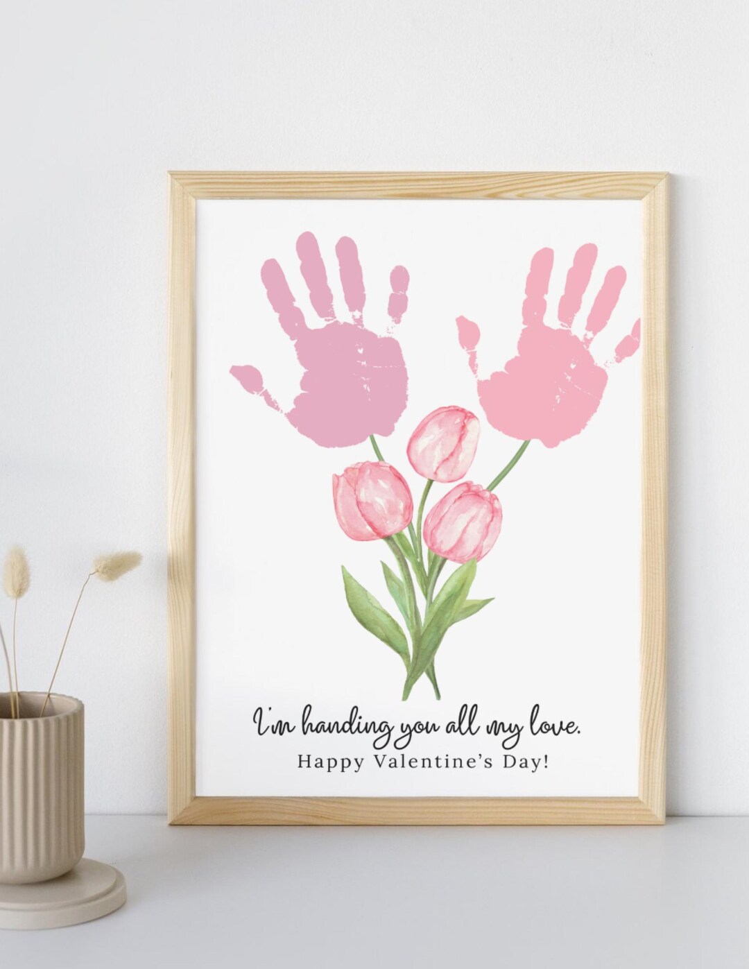 Hand Rip Valintines Valentines Handprint Craft Printable - Etsy