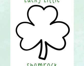 Lucky Little Shamrock | DIY Printable Craft | Kids Children Baby Toddler | Classroom Craft | St. Patrick’s Dat Craft