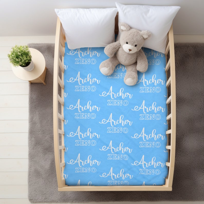 Personalized Baby Blanket for Boys, Baby Boy Throw, Name Bed Sheet, New Born Gift, Minky Blanket
