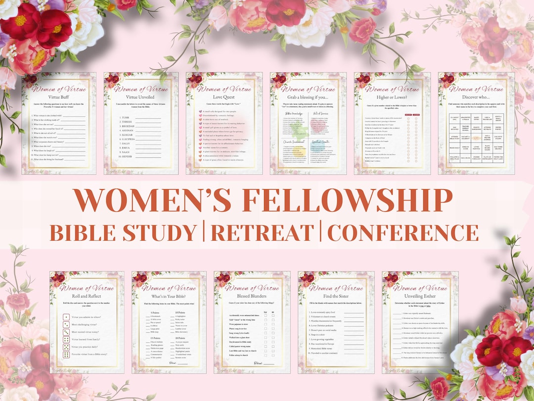 Women's Ministry Printable Bible Game Bundle Bible Study Christian ...