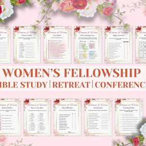 Women&#39;s Ministry Printable Bible Game Bundle Bible Study Christian Fellowship Icebreaker Games Bible Quiz Game Women’s Conference Retreat