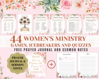 Printable Women’s Ministry Bible Game Bundle Bible Study Christian Fellowship Icebreaker Games Bible Quiz Game Women’s Bible Activities