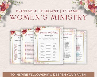 Printable Women’s Ministry Bible Game Bundle Christian Fellowship Icebreaker Games Bible Study Quiz Women’s Retreat Activities Church Group