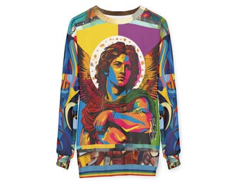 Archangel Jophiel Sweatshirt | Pop Art Angel Wearable Art Pullover