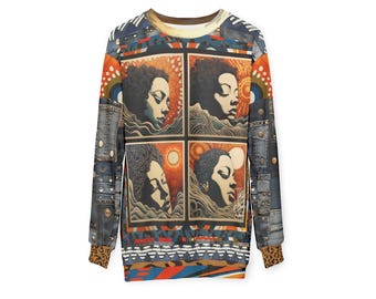 Natural Woman Sweatshirt | Afrocentric Wearable Art Pullover