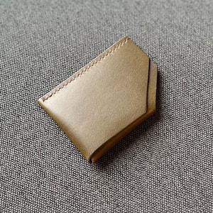Uniontown Cartera de cuero cosida a mano Titular de tarjeta EDC hecho a mano Poliéster curtido vegetal Hilo Puntada Regalo Moda masculina hecha a pedido