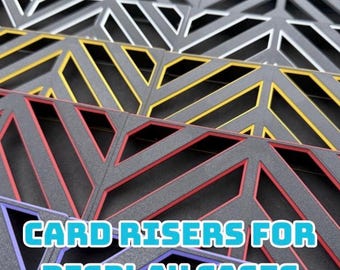 Supports de cartes pour vitrines compatibles Zion, présentoirs pour vendeurs de jeux de cartes à collectionner, 34 x 22 et autres